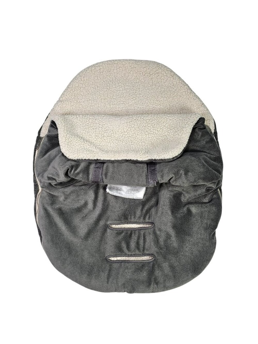 JJ Cole Collections BundleMe Gray Infant Car Seat Cover Sherpa-Lined 21lb or 1yr
